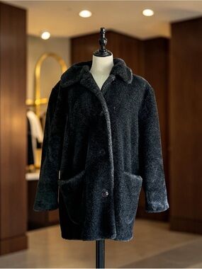Bernardo Black Faux Fur Jacket - Size Medium - Soft & Chic